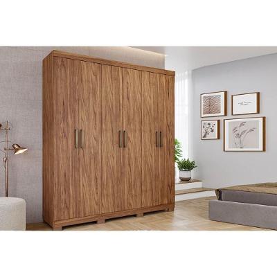 Guarda Roupa 6 Portas E 2 Gavetas C- 1 Espelho Interno Milena Cinamomo - Panan