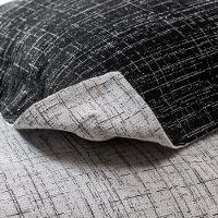 Kit Colcha 4 Peças Solteiro Jacquard Dual 60% Algodão 40% Poliéster - Preto - 3