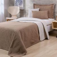 Kit Colcha 4 Peças Solteiro Jacquard Dual 60% Algodão 40% Poliéster - Bege - 2