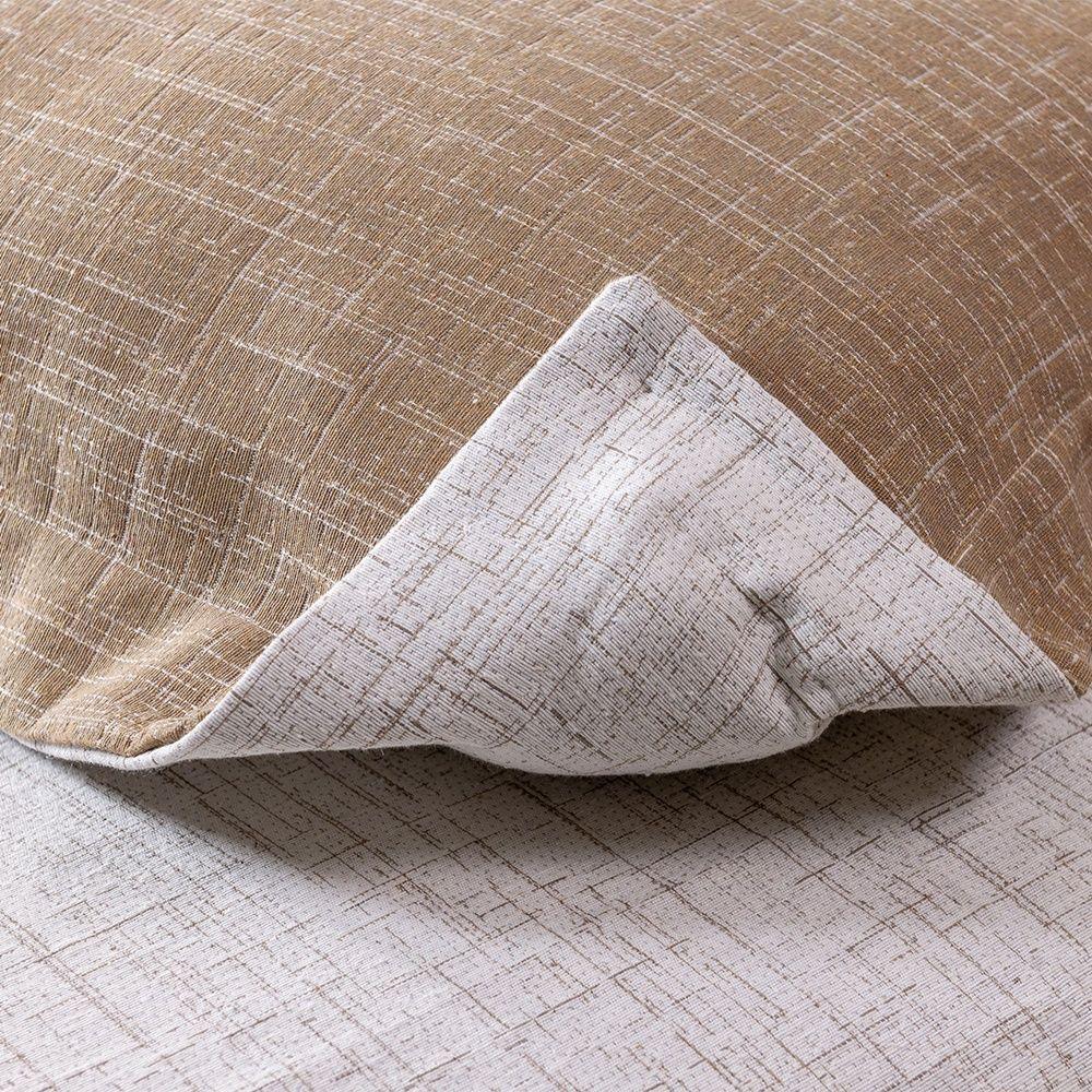 Kit Colcha 4 Peças Solteiro Jacquard Dual 60% Algodão 40% Poliéster - Bege - 3