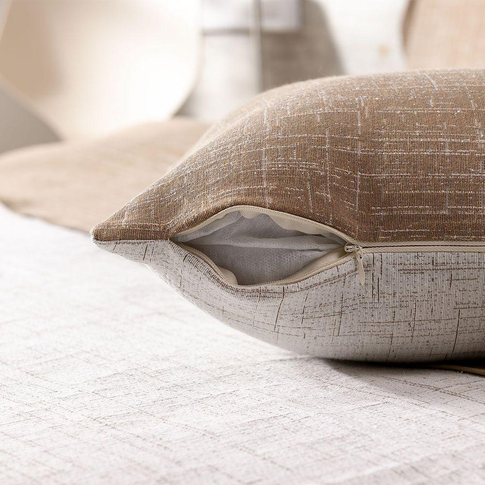 Kit Colcha 4 Peças Solteiro Jacquard Dual 60% Algodão 40% Poliéster - Bege - 5