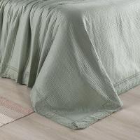 Kit Colcha 3 Peças Queen Percal 300 Fios Bordado Inglês Home Paris - Verde - 5