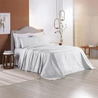 Kit Colcha 3 Peças Queen Percal 300 Fios Bordado Inglês Home Paris - Branco - 2