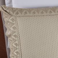 Kit Colcha 3 Peças Queen Percal 300 Fios Bordado Inglês Home Madrid 100% Poliéster - Avelã - 6