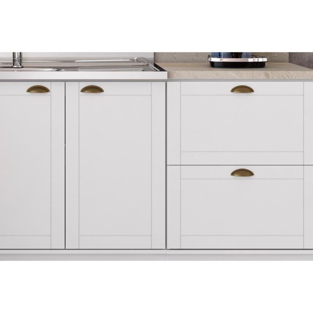 Cozinha Modulada Carraro Bella 6 Peças (2aéreos+2balcões+1ilha+1complemento) C6p56 Branco-carraro - 3