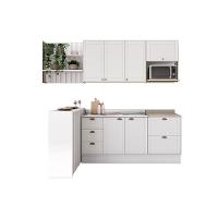 Cozinha Modulada Carraro Bella 6 Peças (2aéreos+2balcões+1ilha+1complemento) C6p56 Branco-carraro - 6