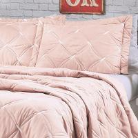 Kit Cobre Leito Unique King 3 Peças Hipercal 200 Fios 100% Poliéster - Rose - 2