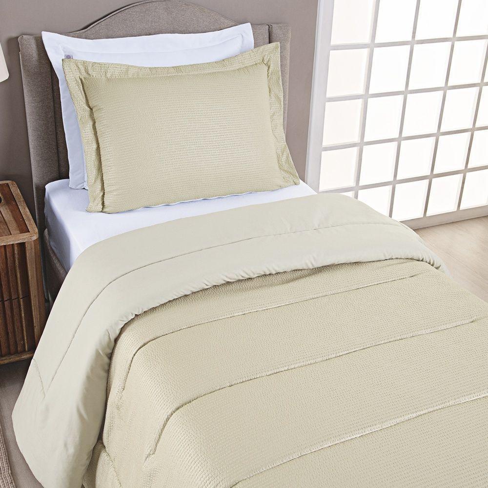 Kit Cobre Leito Ravena To Decorando Solteiro 2 Peças Micropercal 200 Fios Toque Acetinado 100% Poliéster - Avela - 3