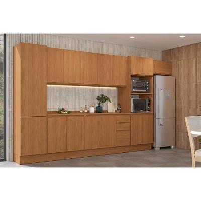 Kit de Cozinha Completa 9 Peças Ciela C9P64 4 Portas 1 Gaveta Amadeirado