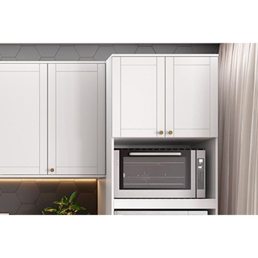 Cozinha Modulada Carraro Bella 4 Peças (2aéreos+1balcão+1paneleiro) C4p54 Branco-carraro - 7