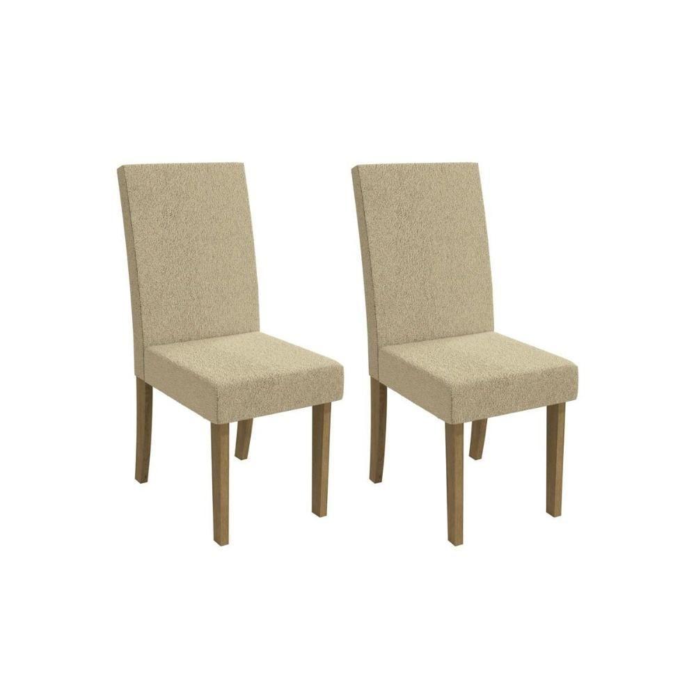 Kit 2 Cadeiras Sala Jantar 2cad131 2 Un Canela-boucle Bege - Kappesberg - 1