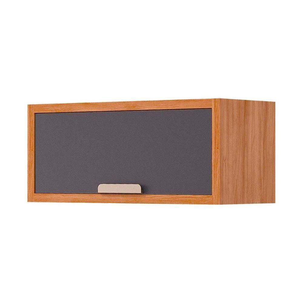 Módulo Cozinha Mgm Eloise Armário Geladeira C- 1 Porta Basculante Riscada 80 Cm Cinamomo-titanium-mgm - 1