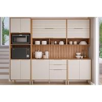 Paneleiro De Cozinha Modulado Esplêndida Torre Quente C- 4 Portas E 2 Nichos P- Forno 70cm Cinamomo-off White - Mgm - 4