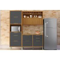 Cozinha Modulada Nesher Imperatriz 3 Peças (1aéreo+1balcão+1paneleiro) C6p43 Freijo-grafite-nesher - 1