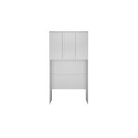 Armário Ponte Modulado Aéreo Solteiro Rizon-linea C- 3 Portas Neve - Novo Horizonte - 1