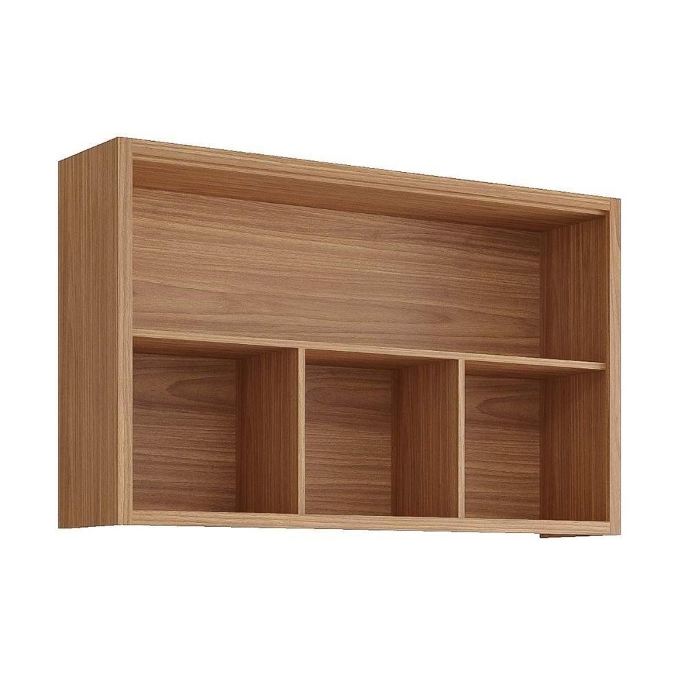 Armário De Cozinha Modulado Eloise C- 1 Porta Basculante Riscada E 3 Nichos 120 Cm Cinamomo-titanium - Mgm - 4