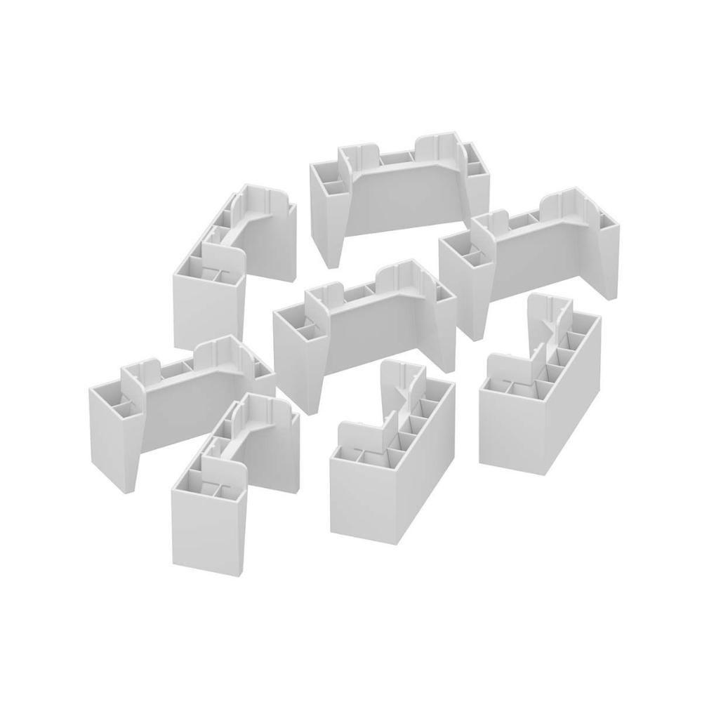 Multiuso Quarto Kit C- 8 Pés Pvc P- Balcão De Cozinha Branco - Henn - 1