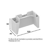 Multiuso Quarto Kit C- 8 Pés Pvc P- Balcão De Cozinha Branco - Henn - 2