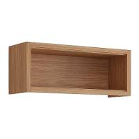 Armário Aéreo Cozinha Modulado Estela Geladeira C- 1 Porta Basculante Ripada 80 Cm Cinamomo-titanium - Mgm