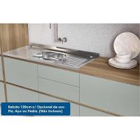 Cozinha Modulada Nesher Rainha Gourmet 6 Peças (3aéreos+2balcões+1paneleiro) C6p01 Nature-verde-nesher - 5