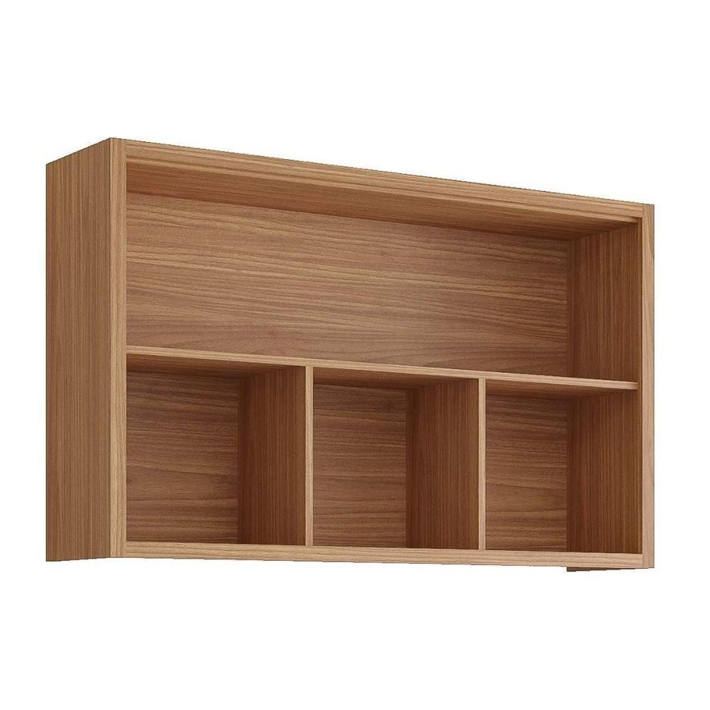 Módulo Cozinha Mgm Estela Armário C- 1 Porta Basculante Ripada E 3 Nichos 120 Cm Cinamomo-off White-mgm - 3