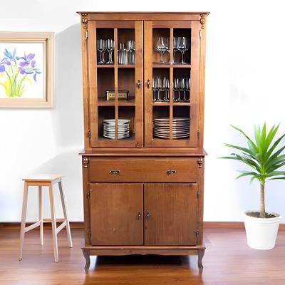 Armário Arca Oratório De Madeira Estilo Antique - 4 Portas E 1 Gaveta Imbuia Glazer