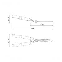 Tesoura Para Cerca Viva E Grama Tramontina Com Lâminas Lisas Em Aço Forjado Cabo De Madeira - 4