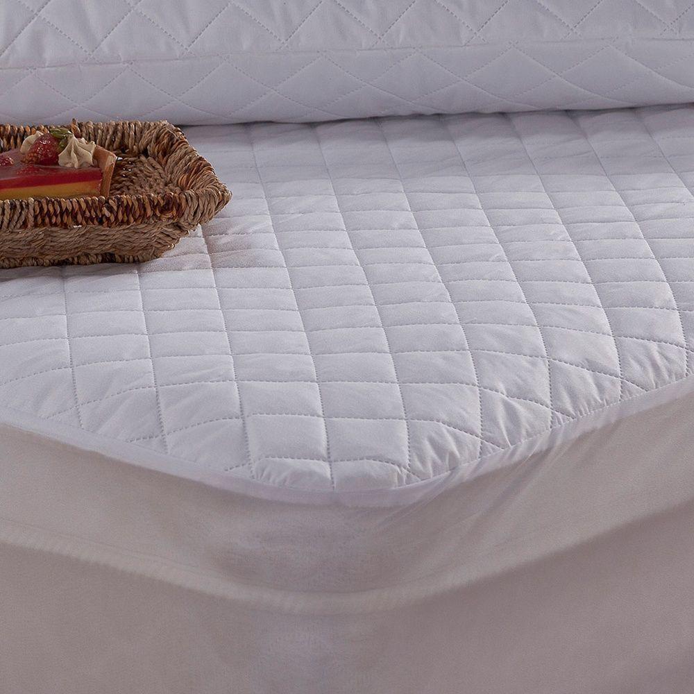 Protetor De Colchão Solteiro Impermeável Veneza 100% Poliéster - Branco - 1