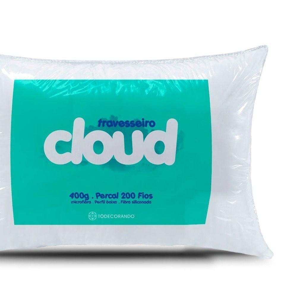 Travesseiro Cloud Percal 200 Fios 100% Poliéster Fibra Siliconada - Branco - 3