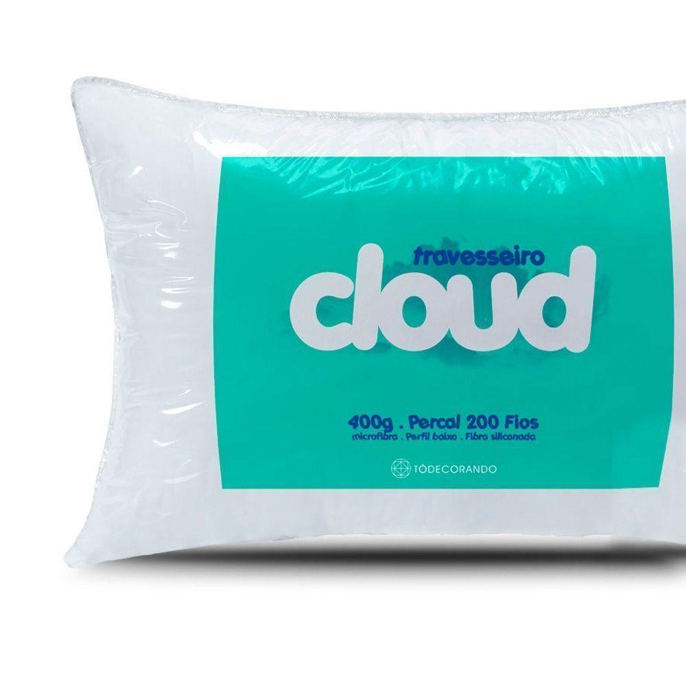 Travesseiro Cloud Percal 200 Fios 100% Poliéster Fibra Siliconada - Branco - 2