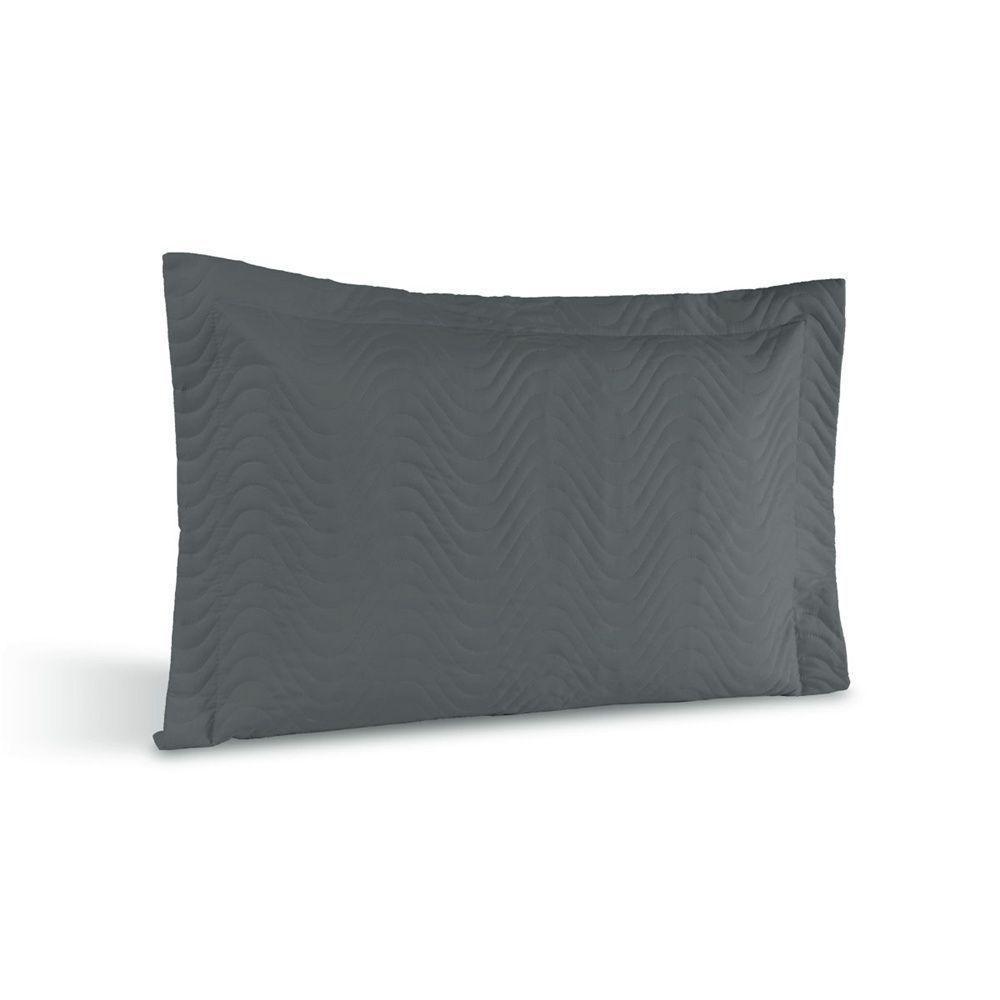 Porta Travesseiro Avulso Percal 200 Fios Algodão Gold 100% Algodão - Grafite - 1