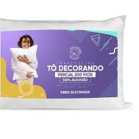 Travesseiro Sensação Percal 200 Fios 100% Algodão - Fibra Siliconada - Branco - 3