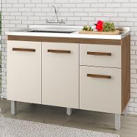 Balcao Para Pia 3p 1g 120 Cm Anita Savana Off White Mobbs Savana Off White - 2