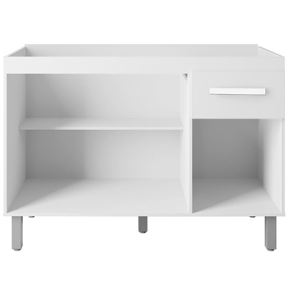 Balcao Para Pia 3p 1g 120 Cm Anita Branco Mobbs Branco - 5