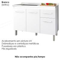 Balcao Para Pia 3p 1g 120 Cm Anita Branco Mobbs Branco