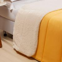 Coberdrom 1 Peça Queen Percal 200 Fios Com Sherpa Flupy 100% Poliéster - Amarelo - 2