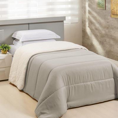 Coberdrom 1 Peça Solteiro Percal 200 Fios Com Sherpa Flupy 100% Poliéster - Avela