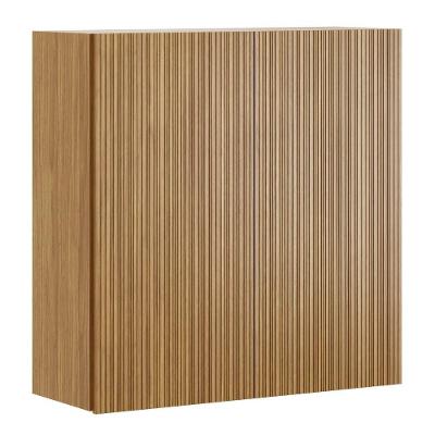 Armário Aéreo De Cozinha Art 2 Portas 80 Cm Kit's Paraná Cor:freijó Riscatto