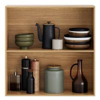 Armário Aéreo De Cozinha Art 2 Portas 80 Cm Kit's Paraná Cor:freijó Riscatto