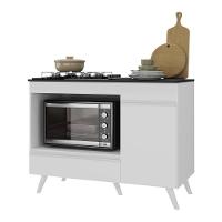 Balcão Para Cooktop E Forno 105cm 1 Porta 1 Gaveta Veneza Multimóveis Mp2258 - Branco - 2