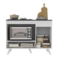 Balcão Para Cooktop E Forno 105cm 1 Porta 1 Gaveta Veneza Multimóveis Mp2258 - Branco - 5