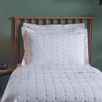 Cobre Leito 2 Peças Solteiro Percal 200 Fios Decor 100% Poliéster - Branco