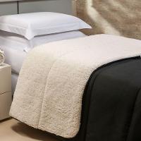 Coberdrom 1 Peça Solteiro Percal 200 Fios Com Sherpa Flupy 100% Poliéster - Preto - 3