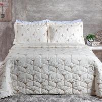 Cobre Leito 3 Peças Casal Percal 180 Fios Berlim 60% Algodão 40% Poliéster - Palha - 1