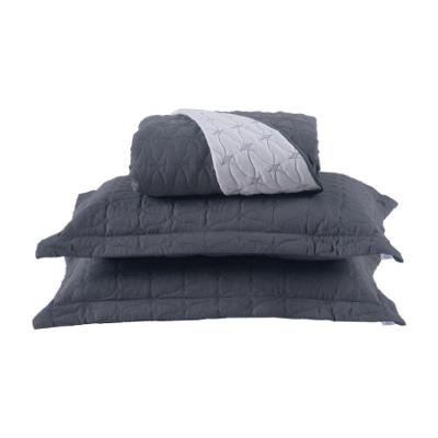 Cobre Leito 3 Peças Queen Percal 200 Fios Cristal 100% Poliéster - Grafite