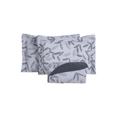 Cobre Leito 3 Peças Queen Percal 200 Fios Colori 100% Poliéster - Cinza