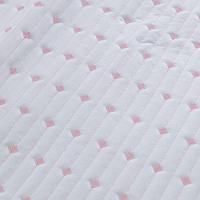 Cobre Leito 3 Peças King Percal 200 Fios Decor 100% Poliéster - Branco/pink - 2