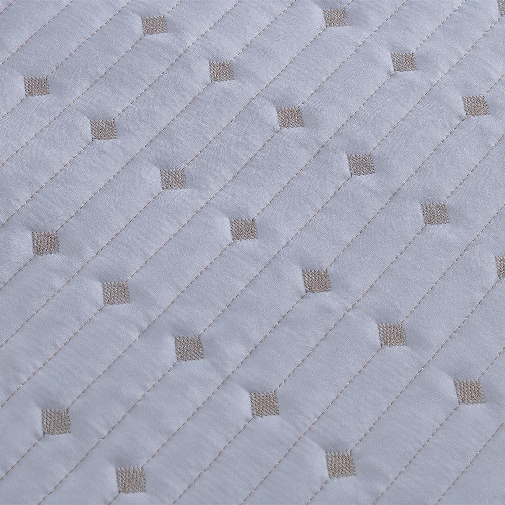 Cobre Leito 3 Peças King Percal 200 Fios Decor 100% Poliéster - Branco - 2