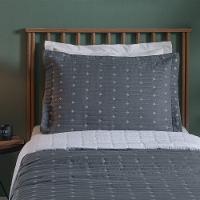 Cobre Leito 2 Peças Solteiro Percal 200 Fios Decor 100% Poliéster - Grafite - 3