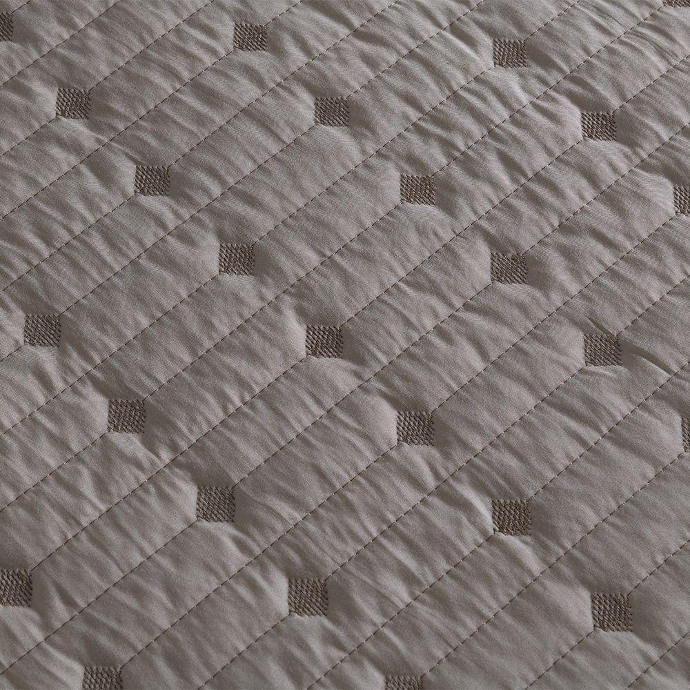 Cobre Leito 3 Peças King Percal 200 Fios Decor 100% Poliéster - Avelã - 5